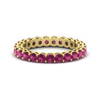 Load image into Gallery viewer, round-eternity-pink-sapphire-ring-for-engagement-ring-2-ctw.-in-yellow-gold-FD11249ROBGSADRPI-2.00CT-NL-YG