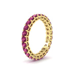 Load image into Gallery viewer, round-eternity-pink-sapphire-ring-for-engagement-ring-2-ctw.-in-yellow-gold-FD11249ROBGSADRPIANGLE2-2.00CT-NL-YG