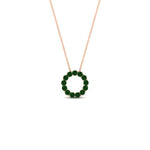Load image into Gallery viewer, round-floating-chain-slide-emerald-Pendant-in-rose-gold-fdpd11515gemgerangle1-nl-rg.jpg?v=1761646574
