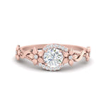 Load image into Gallery viewer, round-floral-halo-diamond-engagement-ring-in-FD10057RORANGLE3-NL-RG
