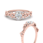 Load image into Gallery viewer, round-floral-halo-diamond-engagement-ring-in-FD10057RORANGLE3-NL-RG
