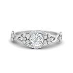 Load image into Gallery viewer, round-floral-halo-diamond-engagement-ring-in-FD10057RORANGLE3-NL-WG
