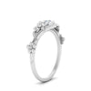 Load image into Gallery viewer, round-floral-halo-diamond-engagement-ring-in-FD10057RORANGLE3-NL-WG