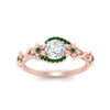 Load image into Gallery viewer, round-floral-halo-emerald-engagement-ring-in-FD10057RORGEMGRANGLE3-NL-RG