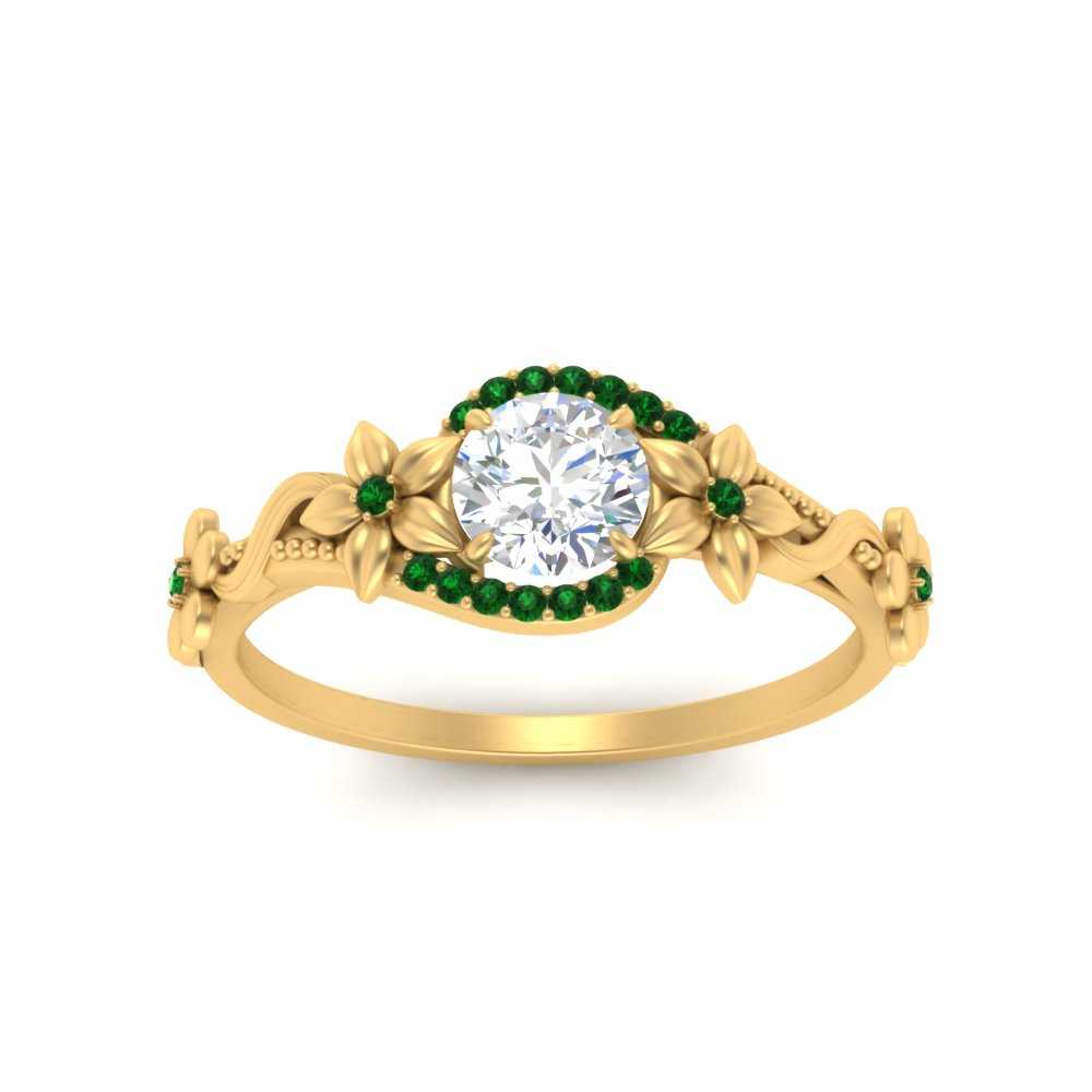 round-floral-halo-emerald-engagement-ring-in-FD10057RORGEMGRANGLE3-NL-YG