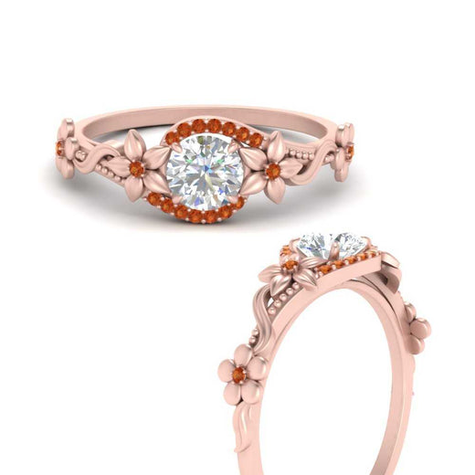 round-floral-halo-orange-sapphire-engagement-ring-in-FD10057RORGSAORANGLE3-NL-RG