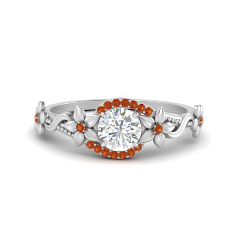 round-floral-halo-orange-sapphire-engagement-ring-in-FD10057RORGSAORANGLE3-NL-WG