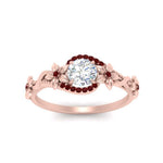 Load image into Gallery viewer, round-floral-halo-ruby-engagement-ring-in-FD10057RORGRUDRANGLE3-NL-RG
