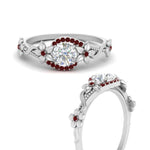 Load image into Gallery viewer, round-floral-halo-ruby-engagement-ring-in-FD10057RORGRUDRANGLE3-NL-WG
