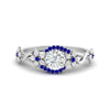 Load image into Gallery viewer, round-floral-halo-sapphire-engagement-ring-in-FD10057RORGSABLANGLE3-NL-WG