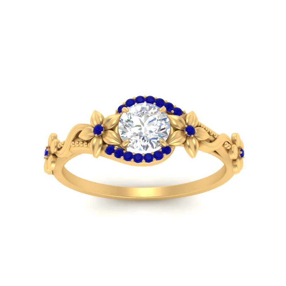 round-floral-halo-sapphire-engagement-ring-in-FD10057RORGSABLANGLE3-NL-YG