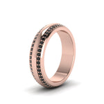 Load image into Gallery viewer, Beveled Edge Matte Eternity Mens Engagement Ring
