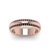 Load image into Gallery viewer, Beveled Edge Matte Eternity Mens Engagement Ring