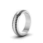 Load image into Gallery viewer, Beveled Edge Matte Eternity Mens Engagement Ring
