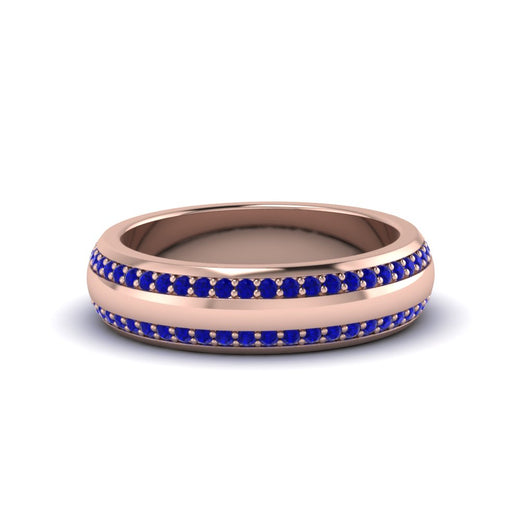 Beveled Edge Matte Eternity Mens Engagement Ring