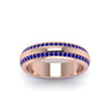 Load image into Gallery viewer, Beveled Edge Matte Eternity Mens Engagement Ring