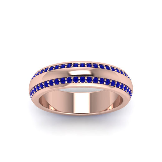 Beveled Edge Matte Eternity Mens Engagement Ring
