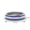 Load image into Gallery viewer, Beveled Edge Matte Eternity Mens Engagement Ring