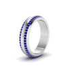 Load image into Gallery viewer, Beveled Edge Matte Eternity Mens Engagement Ring