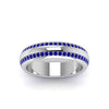 Load image into Gallery viewer, Beveled Edge Matte Eternity Mens Engagement Ring