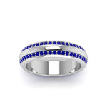 Load image into Gallery viewer, Beveled Edge Matte Eternity Mens Engagement Ring
