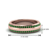 Load image into Gallery viewer, Beveled Edge Matte Eternity Mens Engagement Ring