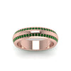 Load image into Gallery viewer, Beveled Edge Matte Eternity Mens Engagement Ring