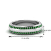 Load image into Gallery viewer, Beveled Edge Matte Eternity Mens Engagement Ring