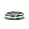 Load image into Gallery viewer, Beveled Edge Matte Eternity Mens Engagement Ring