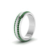 Load image into Gallery viewer, Beveled Edge Matte Eternity Mens Engagement Ring