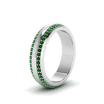 Load image into Gallery viewer, Beveled Edge Matte Eternity Mens Engagement Ring
