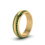 Load image into Gallery viewer, Beveled Edge Matte Eternity Mens Engagement Ring
