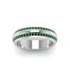 Load image into Gallery viewer, Beveled Edge Matte Eternity Mens Engagement Ring