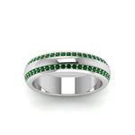 Load image into Gallery viewer, Beveled Edge Matte Eternity Mens Engagement Ring
