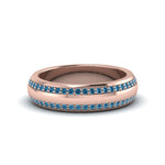 Load image into Gallery viewer, Beveled Edge Matte Eternity Mens Engagement Ring
