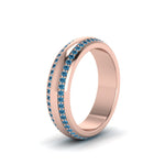 Load image into Gallery viewer, Beveled Edge Matte Eternity Mens Engagement Ring
