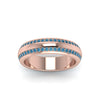 Load image into Gallery viewer, Beveled Edge Matte Eternity Mens Engagement Ring