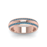 Load image into Gallery viewer, Beveled Edge Matte Eternity Mens Engagement Ring
