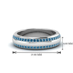 Load image into Gallery viewer, Beveled Edge Matte Eternity Mens Engagement Ring
