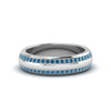 Load image into Gallery viewer, Beveled Edge Matte Eternity Mens Engagement Ring