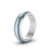 Load image into Gallery viewer, Beveled Edge Matte Eternity Mens Engagement Ring