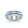 Load image into Gallery viewer, Beveled Edge Matte Eternity Mens Engagement Ring