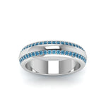 Load image into Gallery viewer, Beveled Edge Matte Eternity Mens Engagement Ring
