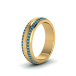 Load image into Gallery viewer, Beveled Edge Matte Eternity Mens Engagement Ring
