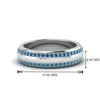 Load image into Gallery viewer, Beveled Edge Matte Eternity Mens Engagement Ring