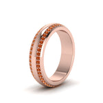 Load image into Gallery viewer, Beveled Edge Matte Eternity Mens Engagement Ring
