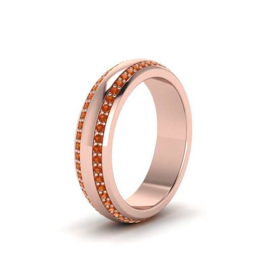 Beveled Edge Matte Eternity Mens Engagement Ring