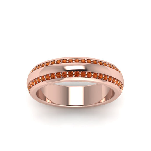 Beveled Edge Matte Eternity Mens Engagement Ring