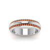 Load image into Gallery viewer, Beveled Edge Matte Eternity Mens Engagement Ring