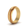 Load image into Gallery viewer, Beveled Edge Matte Eternity Mens Engagement Ring